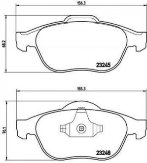 Гальмівні колодки дискові BREMBO P68 032 (фото 1)