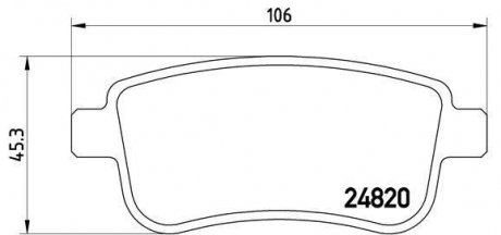 Гальмівні колодки, дискове гальмо (набір) BREMBO P68054 (фото 1)