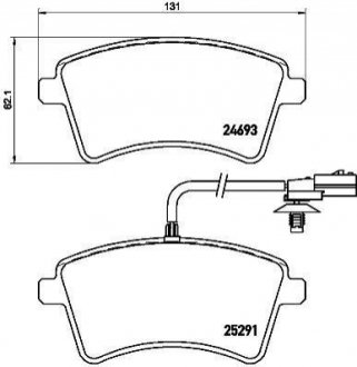 Гальмівні колодки дискові BREMBO P68 058 (фото 1)