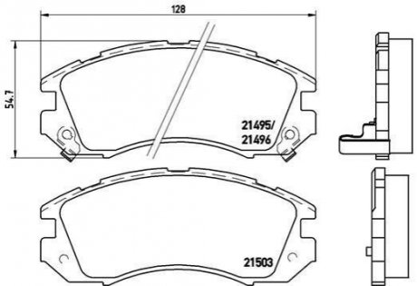 Гальмівні колодки дискові BREMBO P78 004 (фото 1)