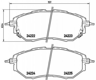 Гальмівні колодки, тюнінг BREMBO P 78 017X (фото 1)