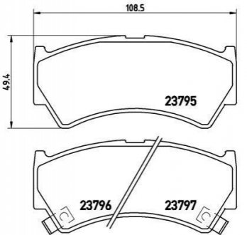 Гальмівні колодки дискові BREMBO P79 013 (фото 1)