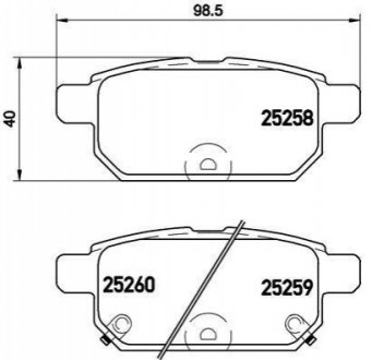 Гальмівні колодки дискові BREMBO P79 029 (фото 1)