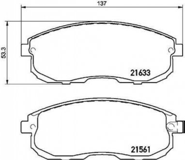 Гальмівні колодки дискові BREMBO P79 030 (фото 1)