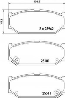 Гальмівні колодки дискові BREMBO P79 031 (фото 1)