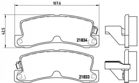 Гальмівні колодки дискові BREMBO P83 015 (фото 1)