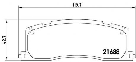 Гальмівні колодки, дискове гальмо (набір) BREMBO P83030 (фото 1)