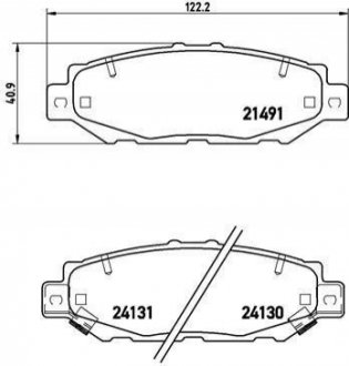 Гальмівні колодки дискові BREMBO P83 038 (фото 1)