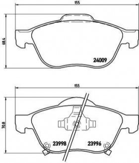 Гальмівні колодки дискові BREMBO P83 043 (фото 1)