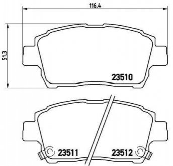 Гальмівні колодки дискові BREMBO P83 051 (фото 1)