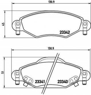 Гальмівні колодки дискові BREMBO P83 053 (фото 1)