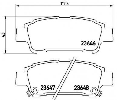 Гальмівні колодки, дискове гальмо (набір) BREMBO P83056 (фото 1)