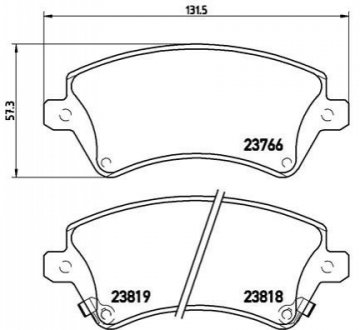 Гальмівні колодки дискові BREMBO P83 064 (фото 1)