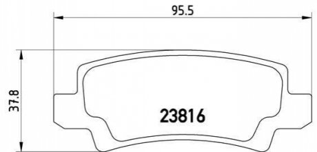 Гальмівні колодки дискові BREMBO P83 065 (фото 1)