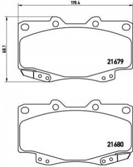 Гальмівні колодки дискові BREMBO P83 069 (фото 1)