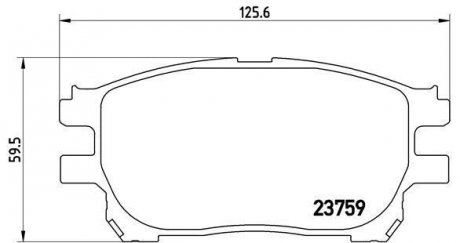 Гальмівні колодки, дискове гальмо (набір) BREMBO P83070 (фото 1)