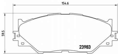 Гальмівні колодки дискові BREMBO P83 074 (фото 1)