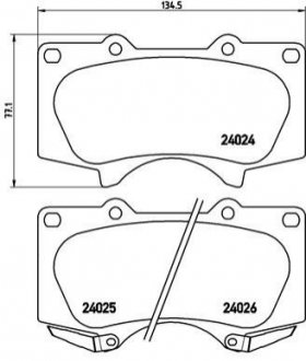 Гальмівні колодки дискові BREMBO P83102 (фото 1)