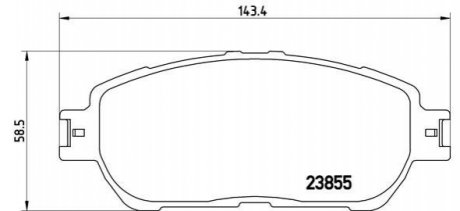 Гальмівні колодки дискові BREMBO P83105 (фото 1)