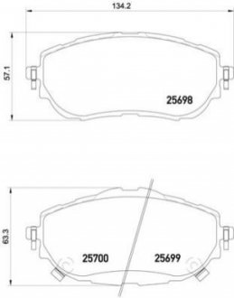 Гальмівні колодки дискові BREMBO P 83 150 (фото 1)