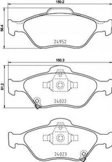 Гальмівні колодки дискові BREMBO P83 159 (фото 1)