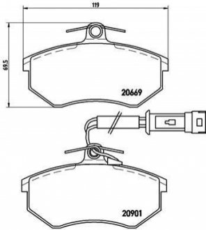 Гальмівні колодки дискові BREMBO P85 016 (фото 1)