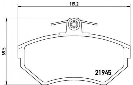 Гальмівні колодки дискові BREMBO P85 032 (фото 1)