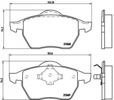 Гальмівні колодки дискові BREMBO P85 039 (фото 1)