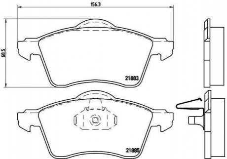 Гальмівні колодки дискові BREMBO P85 047 (фото 1)