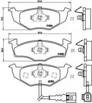 Гальмівні колодки дискові BREMBO P85 071 (фото 1)