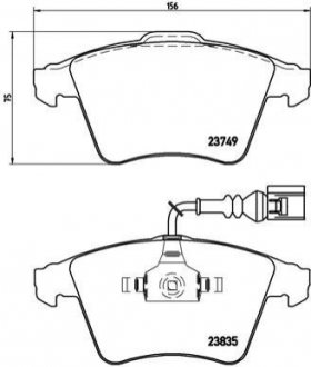 Гальмівні колодки дискові BREMBO P85 090 (фото 1)