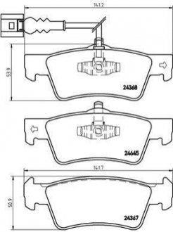 Гальмівні колодки дискові BREMBO P85 091 (фото 1)