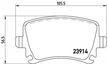 Гальмівні колодки дискові BREMBO P85 095 (фото 1)