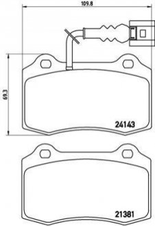 Гальмівні колодки дискові BREMBO P85 104 (фото 1)