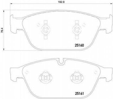 Гальмівні колодки дискові BREMBO P85 128 (фото 1)