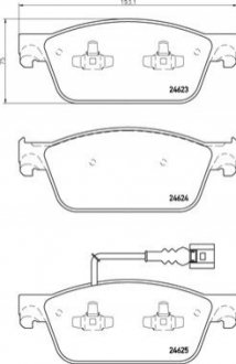 Гальмівні колодки дискові BREMBO P85 141 (фото 1)