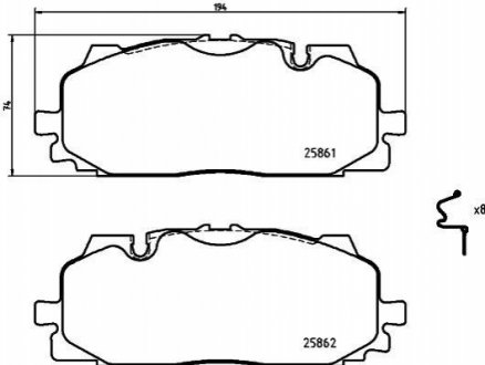 Гальмівні колодки дискові BREMBO P 85 165 (фото 1)