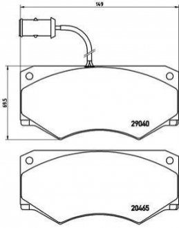 Гальмівні колодки дискові BREMBO PA6 005 (фото 1)