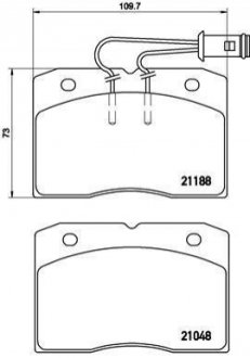 Гальмівні колодки дискові BREMBO PA6 009 (фото 1)