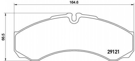 Гальмівні колодки дискові BREMBO PA6 021 (фото 1)