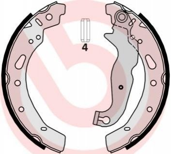 Гальмівні колодки барабанні BREMBO S24 540 (фото 1)