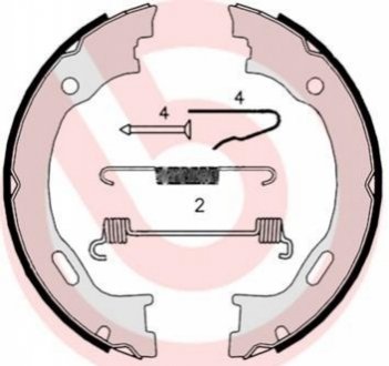 Гальмівні колодки барабанні BREMBO S50 515 (фото 1)