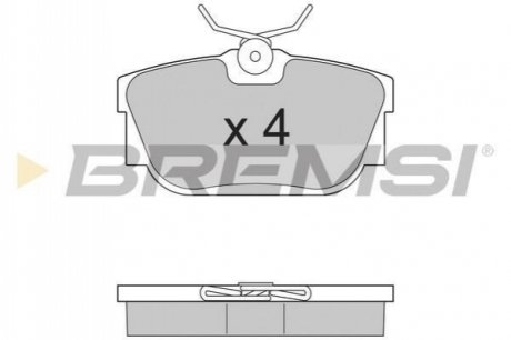 Гальмівні колодки зад. T4 >98 (51x94,9) (Lucas) BREMSI BP2958 (фото 1)