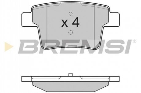 Гальмівні колодки зад. Ford Mondeo 00-07 (bosch) BREMSI BP3266 (фото 1)