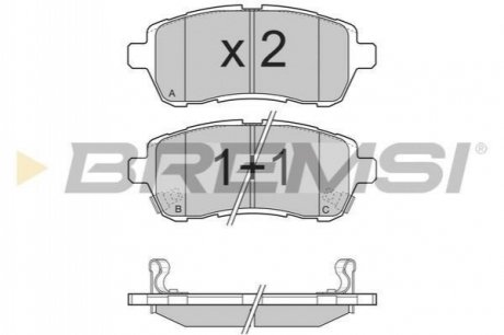 Гальмівні колодки перед. Ford Fiesta VI 08- (TRW) BREMSI BP3316 (фото 1)