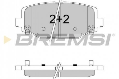 Гальмівні колодки зад. Fiat Freemont 11-/Dodge Caravan 08- (130.1x55.2x17.1) BREMSI BP3544 (фото 1)