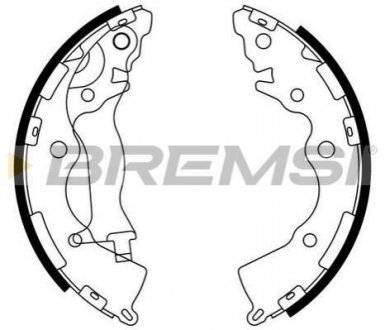 Гальмівні колодки зад. Hyundai Accent III 05-10/Kia Rio II 05- (Mando) BREMSI GF0749 (фото 1)