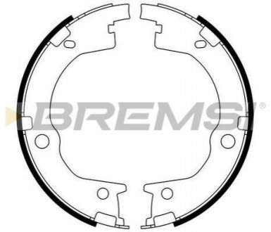 Колодки ручного гальма Hyundai Santa FE I,II 06-12/Kia Sorento 06- BREMSI GF0803 (фото 1)