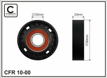 (80x20x23)Ролiк Fiat Ducato 94- Fiat Tipo. Tempra 90- CAFFARO 1000 (фото 1)