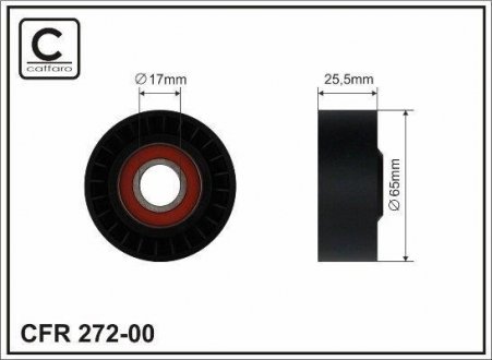 Ролик генератора Bmw 1 E81, 3 E90. 2.0d/3.0d. 09.04- CAFFARO 27200 (фото 1)